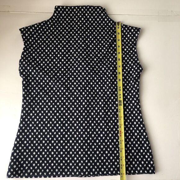 Ann Taylor Women’s Mock Neck Box Tank Top Diamond Design Size Small - Picture 8 of 11